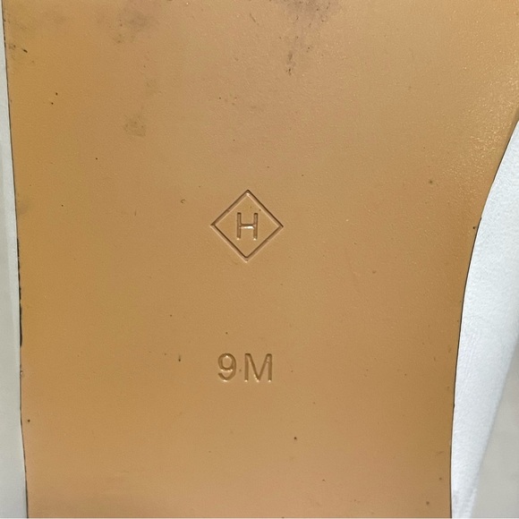 Halogen White Leather Mules Flats Slide On Low Block Heel Casual Preppy Size 9 - Picture 13 of 16